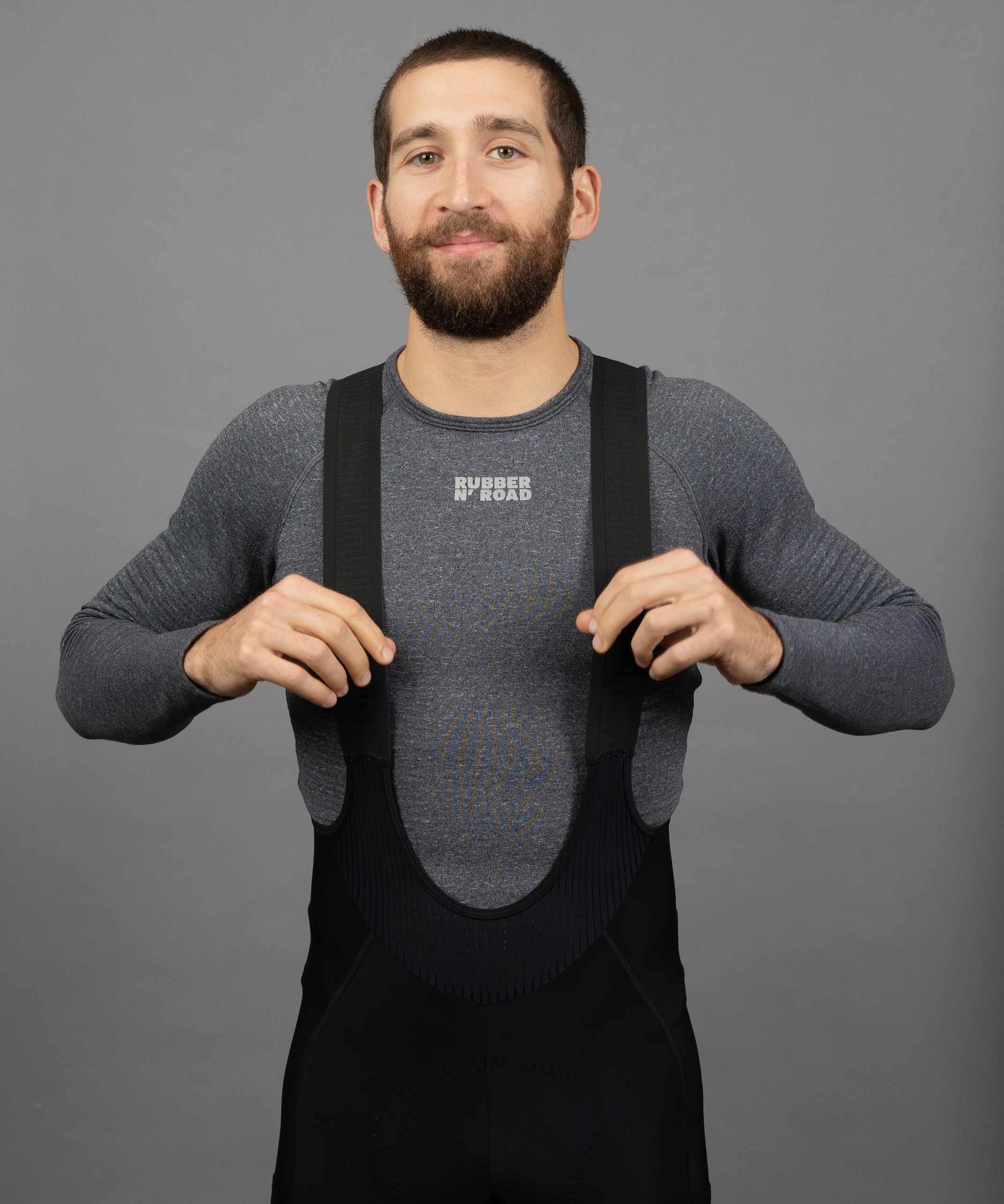 MerinoFuse™  Wool Winter Base Layer - Grey - RUBBER N' ROAD