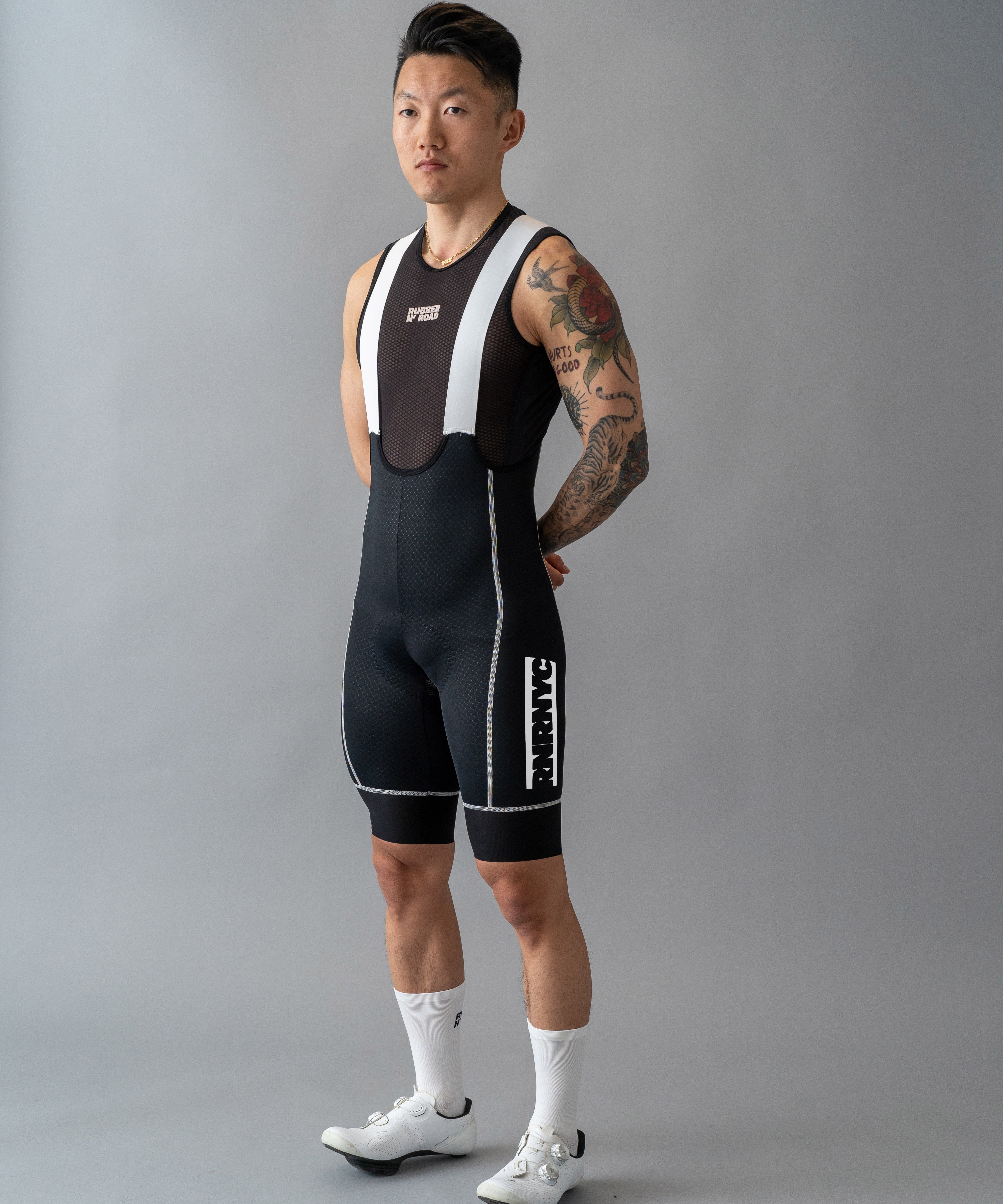 RNRNYC™ IMPACT Bib Shorts - Black/White - RNRNYC™