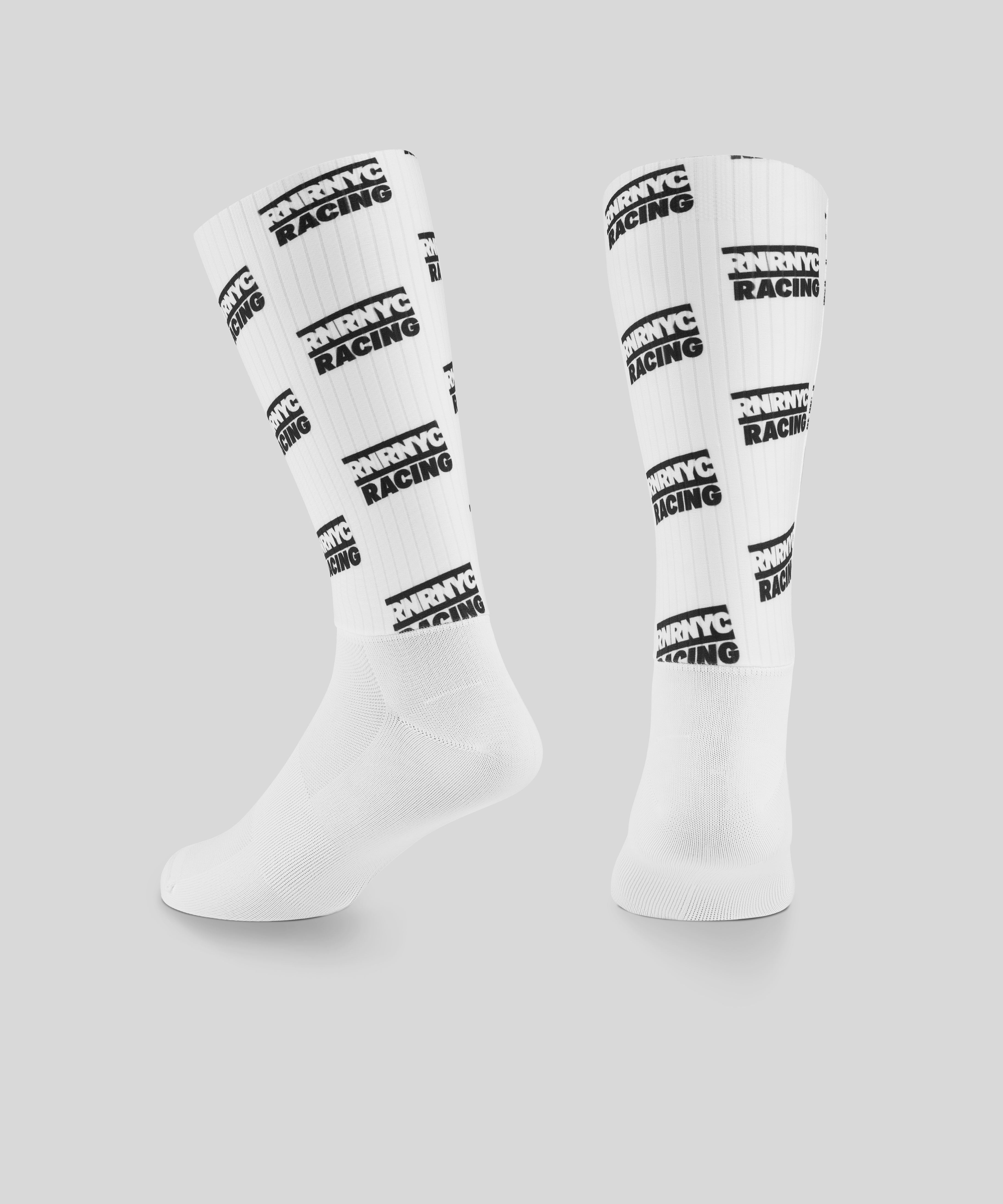 RNRNYC RACING Aero Racing Socks - Checker White - RNRNYC™