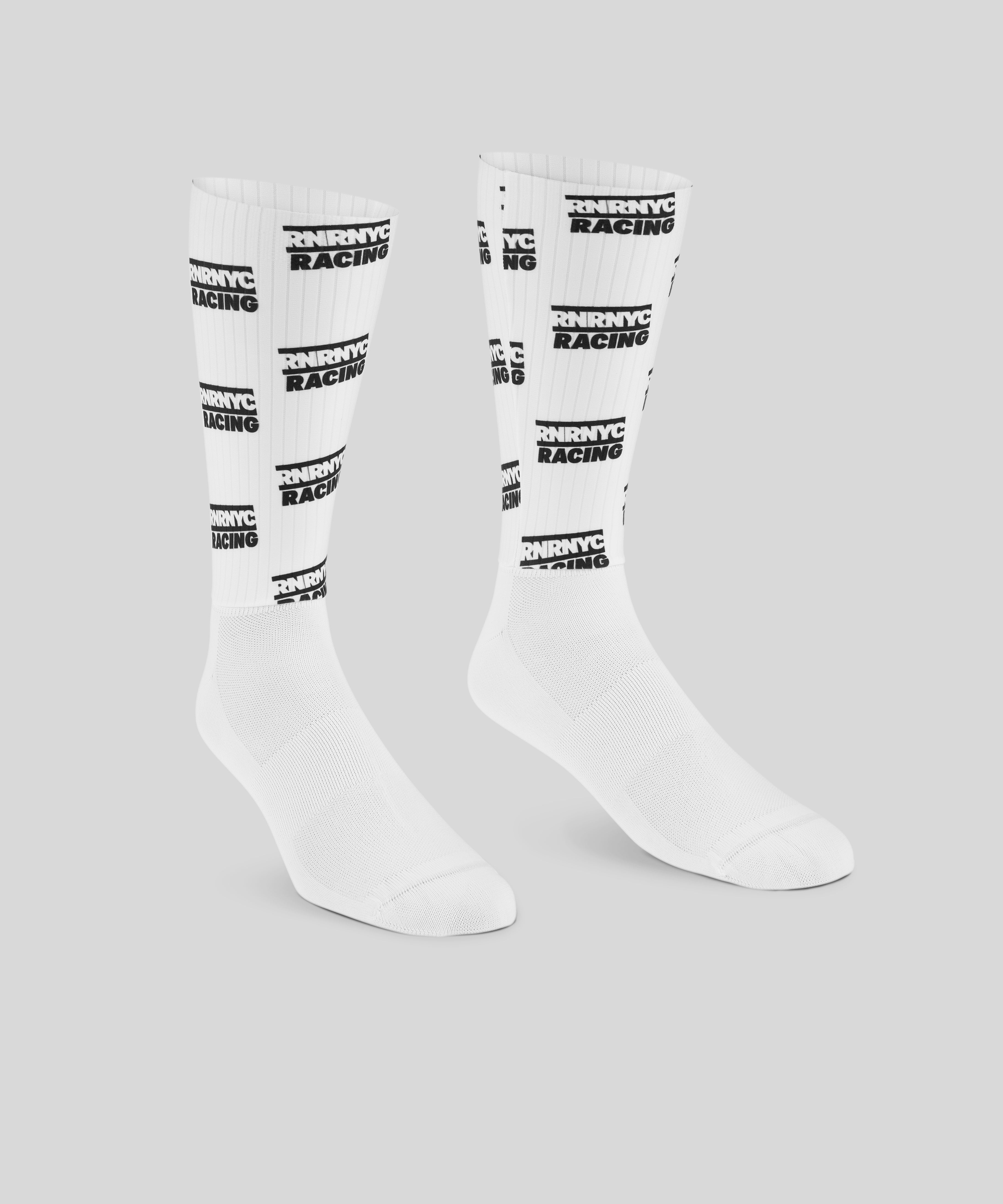 RNRNYC RACING Aero Racing Socks - Checker White - RNRNYC™