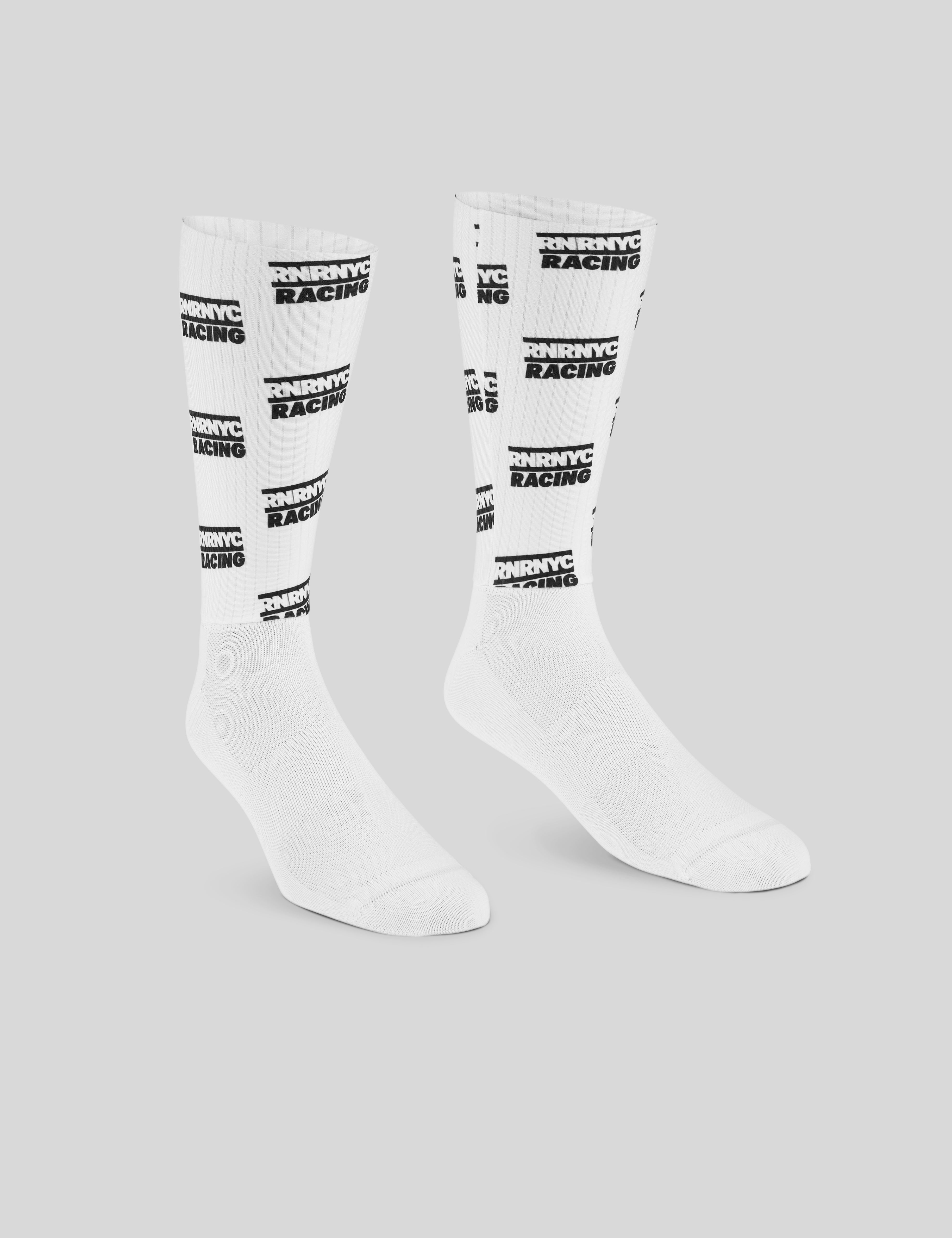RNRNYC RACING Aero Racing Socks - Checker White - RNRNYC™
