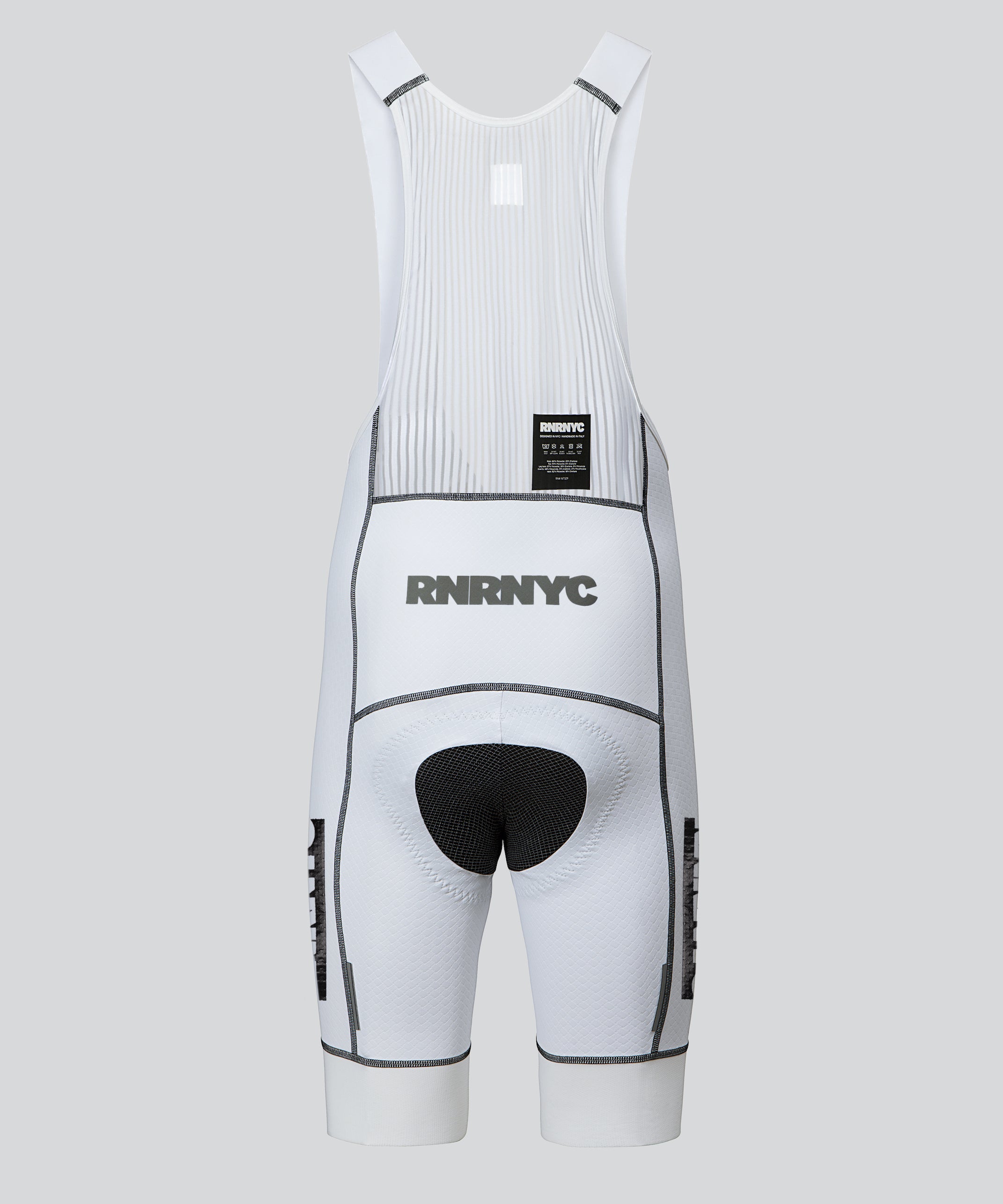 Women's RNRNYC™ IMPACT Bib Shorts - White/Black - RNRNYC™