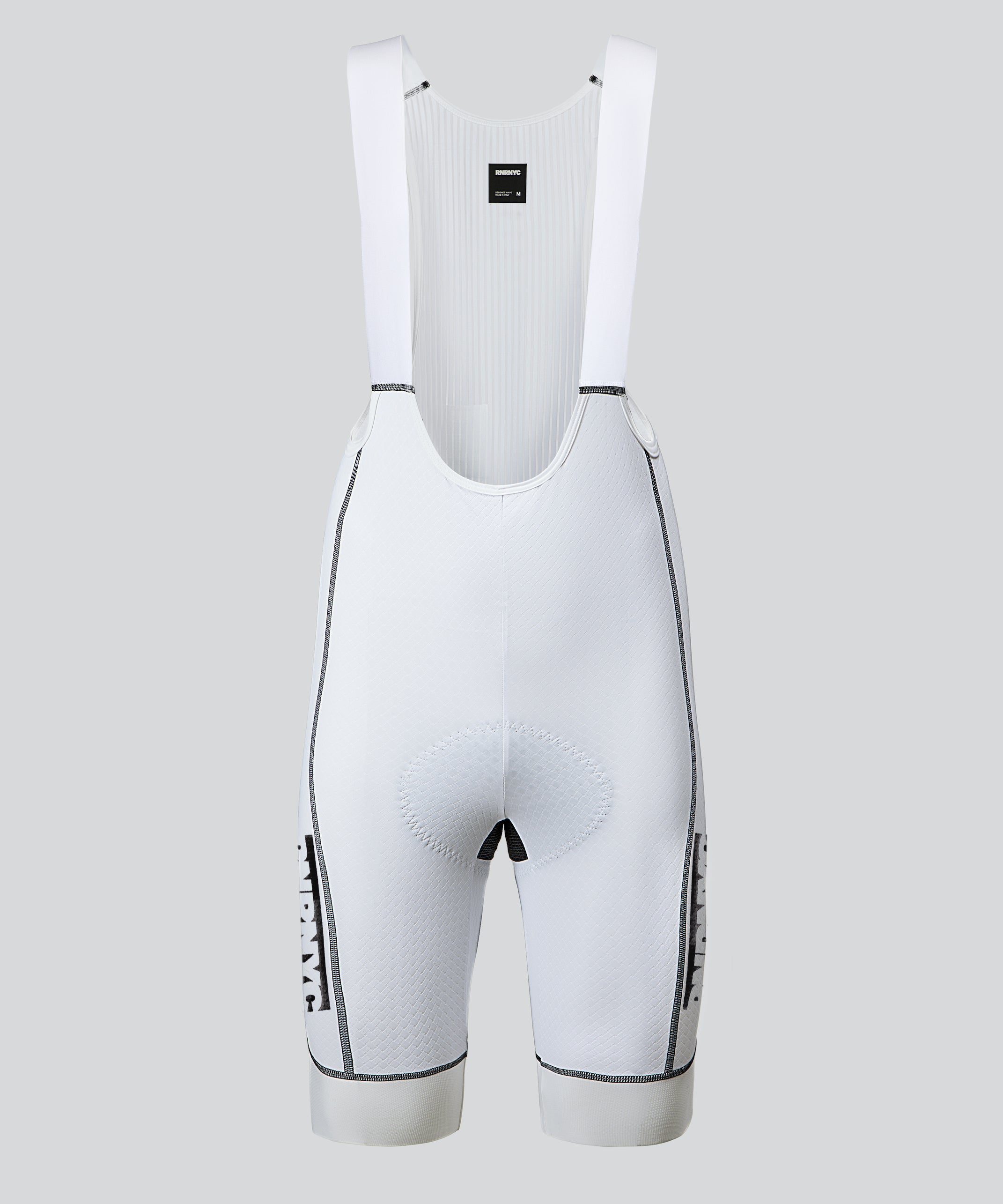 Women's RNRNYC™ IMPACT Bib Shorts - White/Black - RNRNYC™