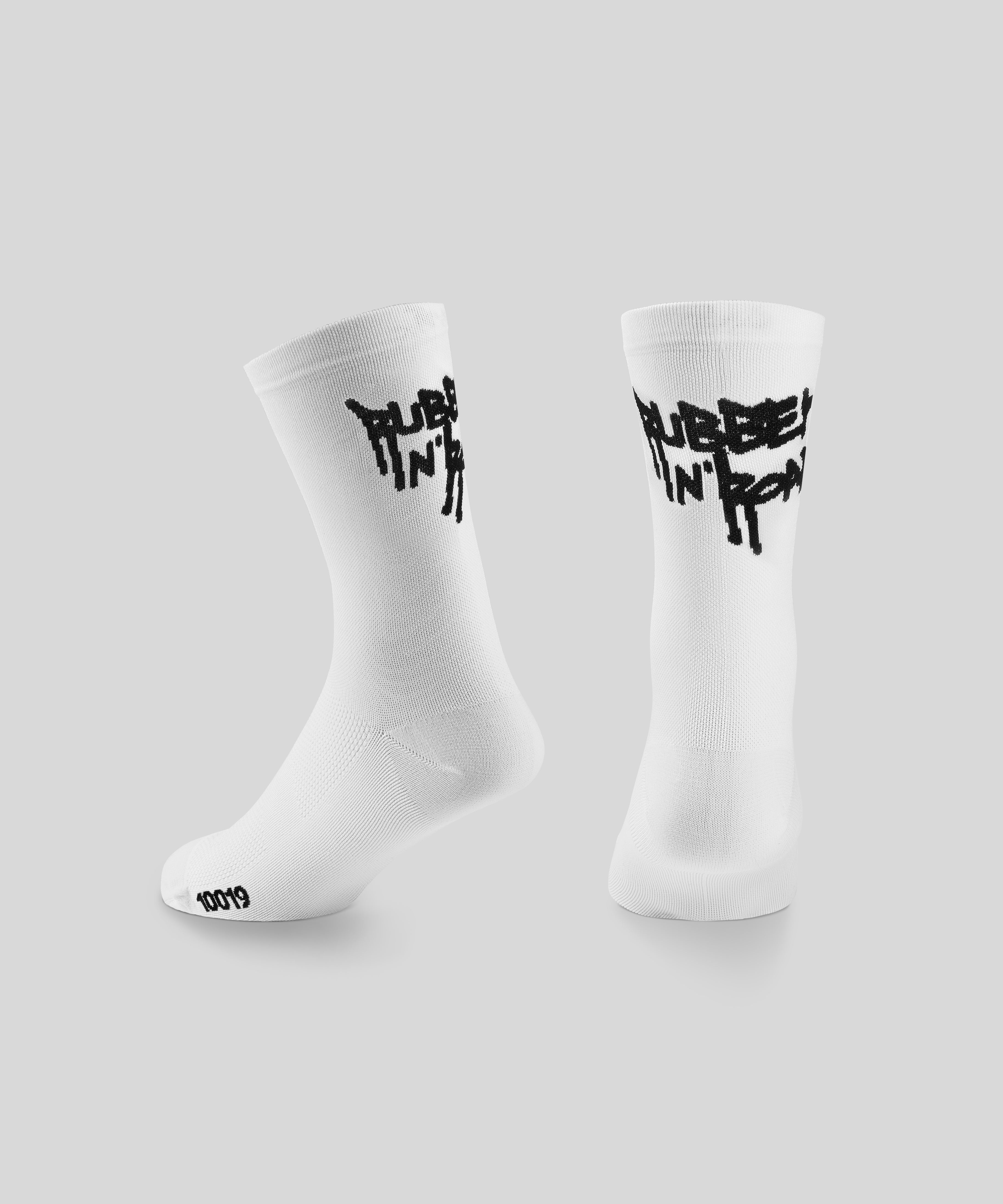Graffiti Logo Socks - White - RUBBER N' ROAD
