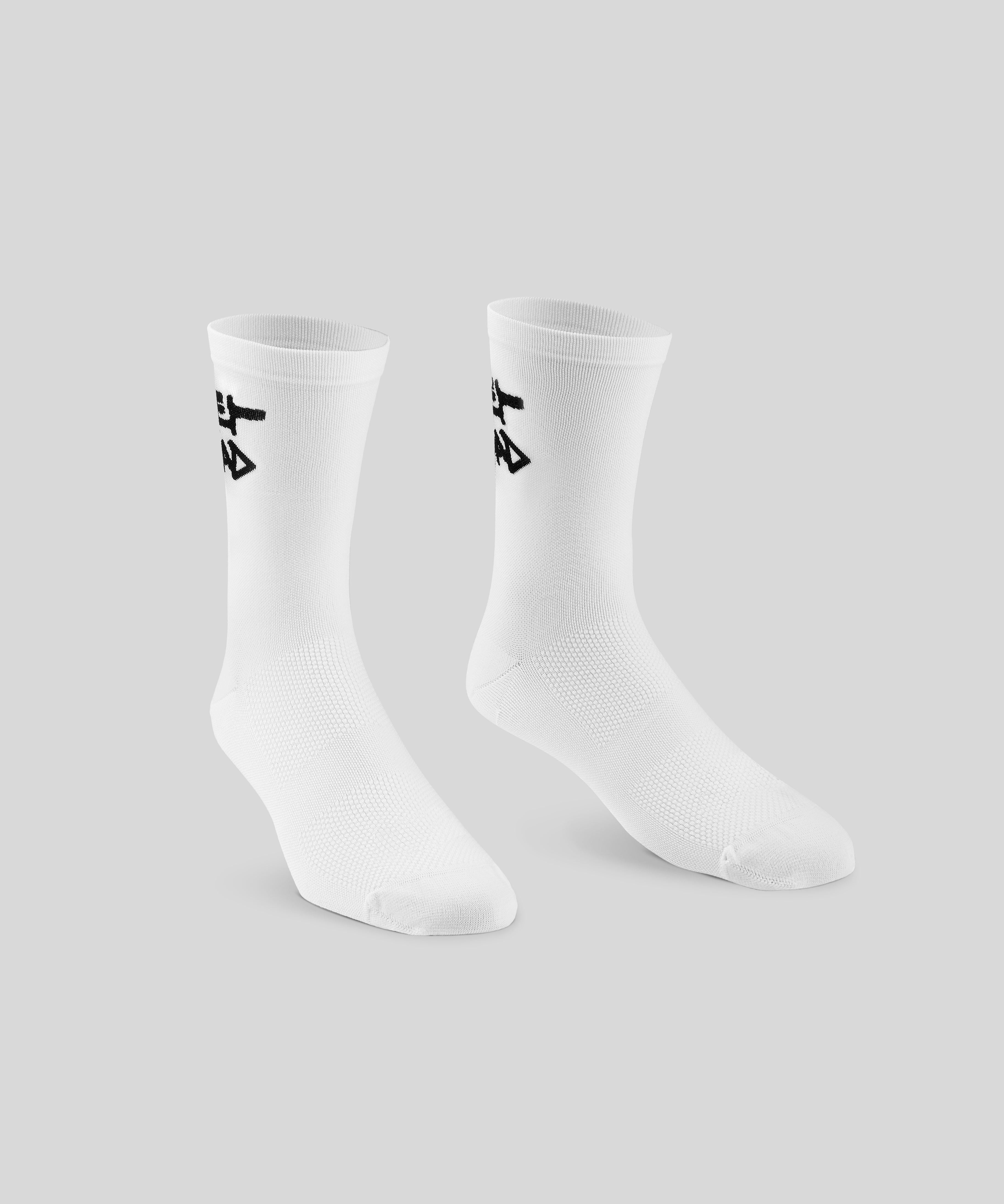 Graffiti Logo Socks - White - RUBBER N' ROAD