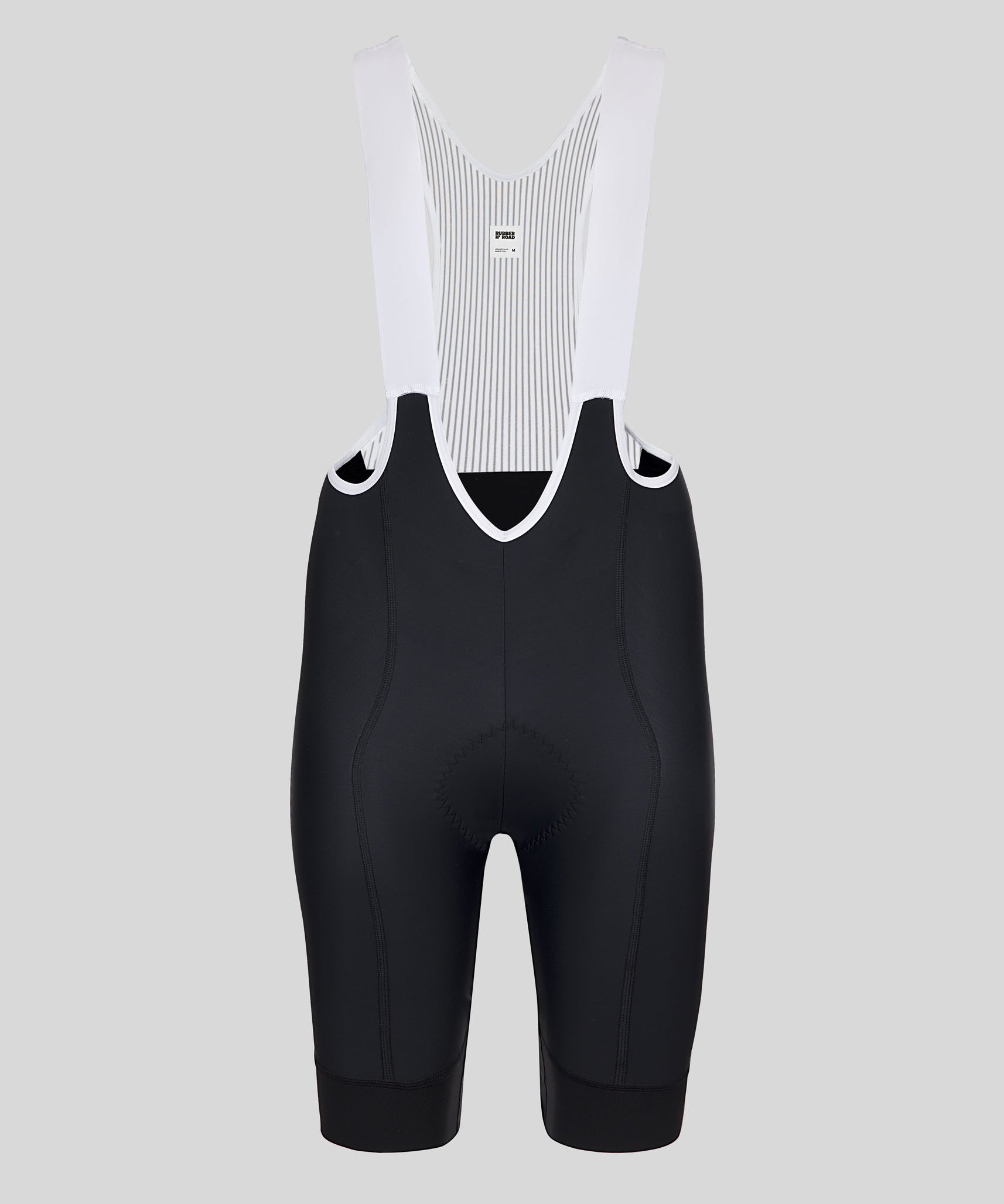 Women's Uniform Bib Shorts - Black/White - RUBBER N' ROAD