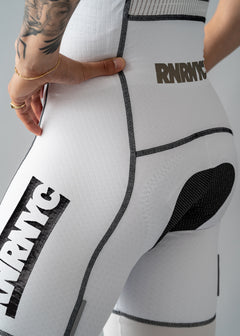 RNRNYC™ IMPACT Bib Shorts - White/Black - RNRNYC™