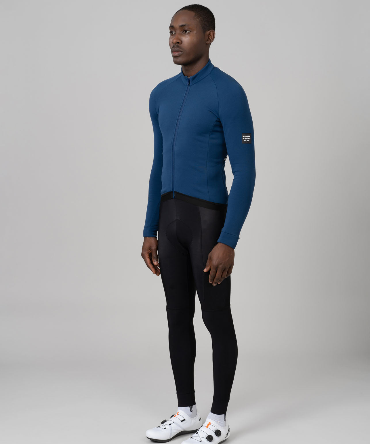 Cloud_Shift™  Long Sleeve Winter Jersey - Hudson Blue - RUBBER N' ROAD NEW YORK